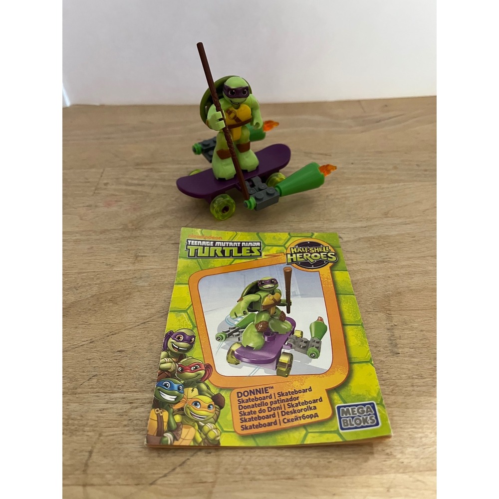Mega Bloks TMNT‎ Half-Shell Heroes Donnie Skateboard Donatello Figure Set
